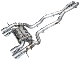 AWE Track Edition Exhaust for BMW G87 M2 - Chrome Silver Tips
