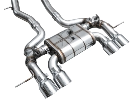 AWE SwitchPath Exhaust for BMW G87 M2 - Chrome Silver Tips