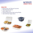 PP White Hinged Container 8.8x5.7x3" 150pcs/cs