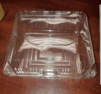 8x8x3" PET  Hinged Box with Vent for Fruit & Veggie 200/cs