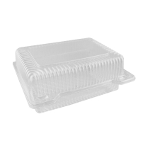 PET Clear Hinged Container 9x6x3.5" 300/cs