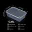 LRR 750ml Clear PP Container with Lid 250set/cs