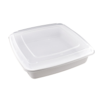 LRR 48oz (T48) White Square Container 100set/cs