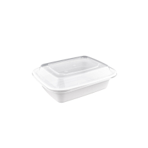 LRR 12oz (E12)  White Rectangle Container 150set/cs