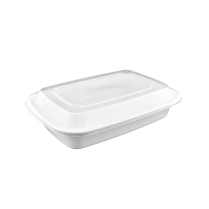 LRR 26oz (T25) White Rectangle Container 150set/cs