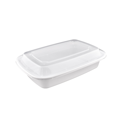 LRR 28oz (T28) White Rectangle Container 150set/cs