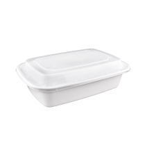 LRR 38oz (T38) White Rectangle Container 150set/cs
