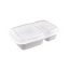 LRR 32oz 2-Comp (DT32) White Rectangle Container 150set/cs