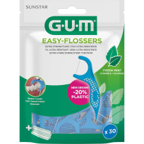 GUM EASY-FLOSSERS, FRESH MINT, VITAMIN E + FLUORIDE 30PCS