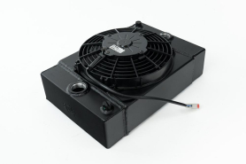 CSF Universal Drag Race / Tuck Radiator -10.5H x 10L x 3.6W (5.65 w/fan) - Includes 9-inch SPAL fan - Includes inlet/outlet kit (1.25 or -16)