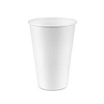 16oz White Paper Hot Cup (Fit OD90W) 1000/cs