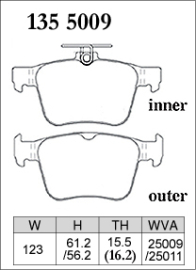 Dixcel Type M Brake Pads - VW Golf GTI Mk7/R Mk7/Passat B8/Audi S3 8V (Rear)
