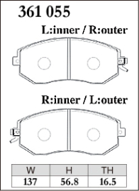 Dixcel Type S Brake Pads - WRX 08-14/Impreza/Forester/Liberty/BRZ 12-21, 22+/Toyota 86 (Front)