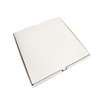 12" E Flute Pizza Box White/Brown 100/pk