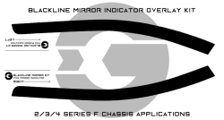 Goldenwrench Supply BMW 2/3/4 Series (F Chassis) Mirror Indicator Overlay Kits