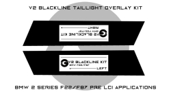 Goldenwrench Supply BMW 2 Series 2014-2017 (F22/F87 Pre LCI) BLACKLINE Taillight Overlay Kit