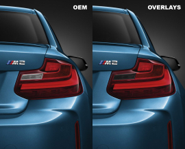 Goldenwrench Supply BMW 2 Series 2014-2017 (F22/F87 Pre LCI) BLACKLINE Taillight Overlay Kit
