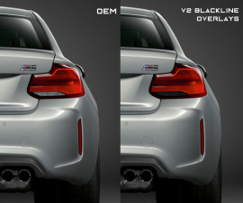 Goldenwrench Supply BMW 2 Series M2 Competition 2018-2020 (F22/F87 LCI) Lite Taillight Overlay Kit