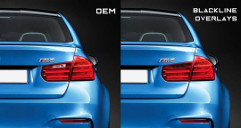 Goldenwrench Supply BMW 3 Series M3 2011-2015 (F30/F80 Pre LCI) BLACKLINE Taillight Overlay Kit