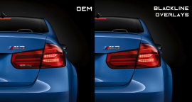Goldenwrench Supply BMW 3 Series M3 2016-2018 (F30/F80 LCI) BLACKLINE Taillight Overlay Kit