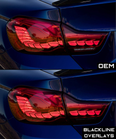 Goldenwrench Supply BMW 4 Series M4 CS GTS 2016+ (F82 LCI) BLACKLINE Taillight Overlay Kit