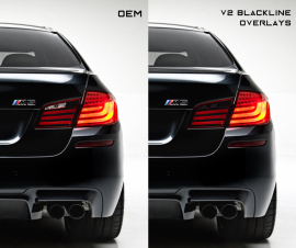 Goldenwrench Supply BMW 5 Series 2010-2013 (F10 Pre LCI) BLACKLINE Taillight Overlay Kit