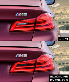 Goldenwrench Supply BMW 5 Series 2017-2020 (F90 Pre LCI) BLACKLINE Taillight Overlay Kit