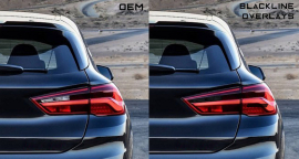 Goldenwrench Supply BMW X2 Series 2019+ (F39) BLACKLINE Taillight Overlay Kit