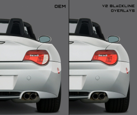 Goldenwrench Supply BMW Z Series Z4 2006-2008 (E85/E86 LCI) BLACKLINE Taillight Overlay Kit