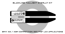 Goldenwrench Supply BMW X3 Series X3M Competition 2022+ (G01/F97 LCI) BLACKLINE Taillight Overlay Kit