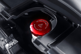 Goldenwrench Supply Toyota 2020+ G16E-GTS Engine - GR Corolla / GR Yaris - BLACKLINE Performance Cap Set (Oil Cap / Coolant Cap / Coolant Bleeder Scre