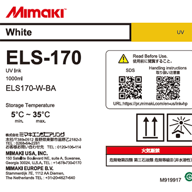 Mimaki UV Ink ELS-170 1L Bottle - White