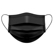 3ply Black Ear Loop Disposable Protective Face Mask 50/box