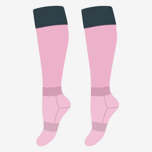 SANFL Umpiring Socks in pink and grey