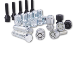 Wheel bolt M12x1.75x28mm taper 60&Acirc;&deg; silver (10 pcs.)