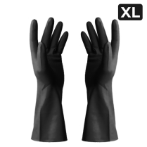 #10 Black Rubber Glove (Extra Large) 12pairs/pk