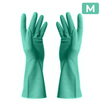 #8 Lato-Gard Flocked Green Rubber Glove (Medium) 12pairs/pk