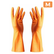 #8 Orange Rubber Glove (Medium) 12pairs/pk