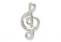 SILVER CLEF LAPEL PIN