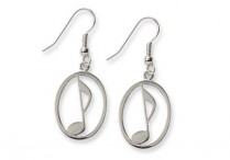 MUSIC EARRINGS Silver Note