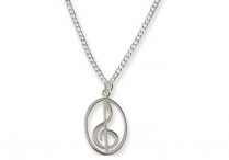 MUSIC PENDANT Silver Clef