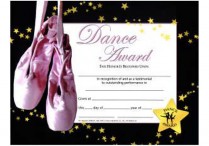 AWARD CERTIFICATE Dance