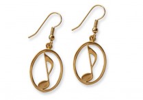MUSIC EARRINGS Gold Note