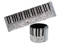 KEYBOARD CRYSTAL BRACELET 2" BAND                           