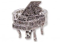 PIANO RHINESTONE STRETCH RING