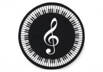 MOUSE PAD Round Keyboard & Clef