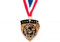MUSIC MEDALLION & RIBBON