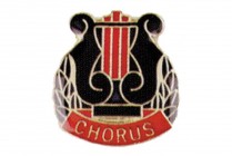 CLOISONNE LYRE PIN Chorus