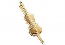 GOLD VIOLIN TACK PIN