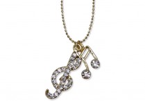 RHINESTONE MUSIC NECKLACE